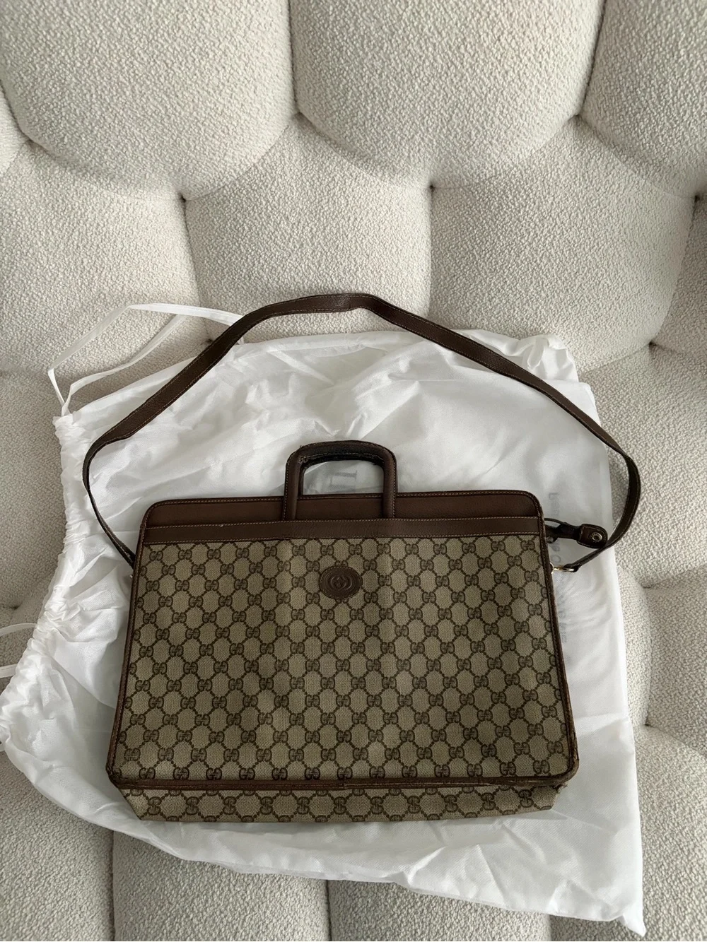 Vintage 1980s Gucci GG Supreme Portfolio / Briefcase